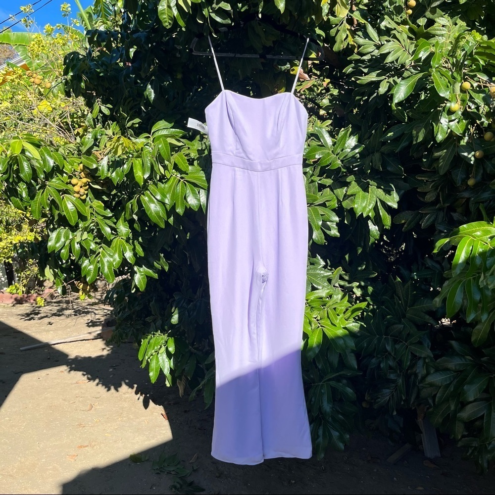 NWT Fame + Partners lilac purple sleeveless jumpsuit